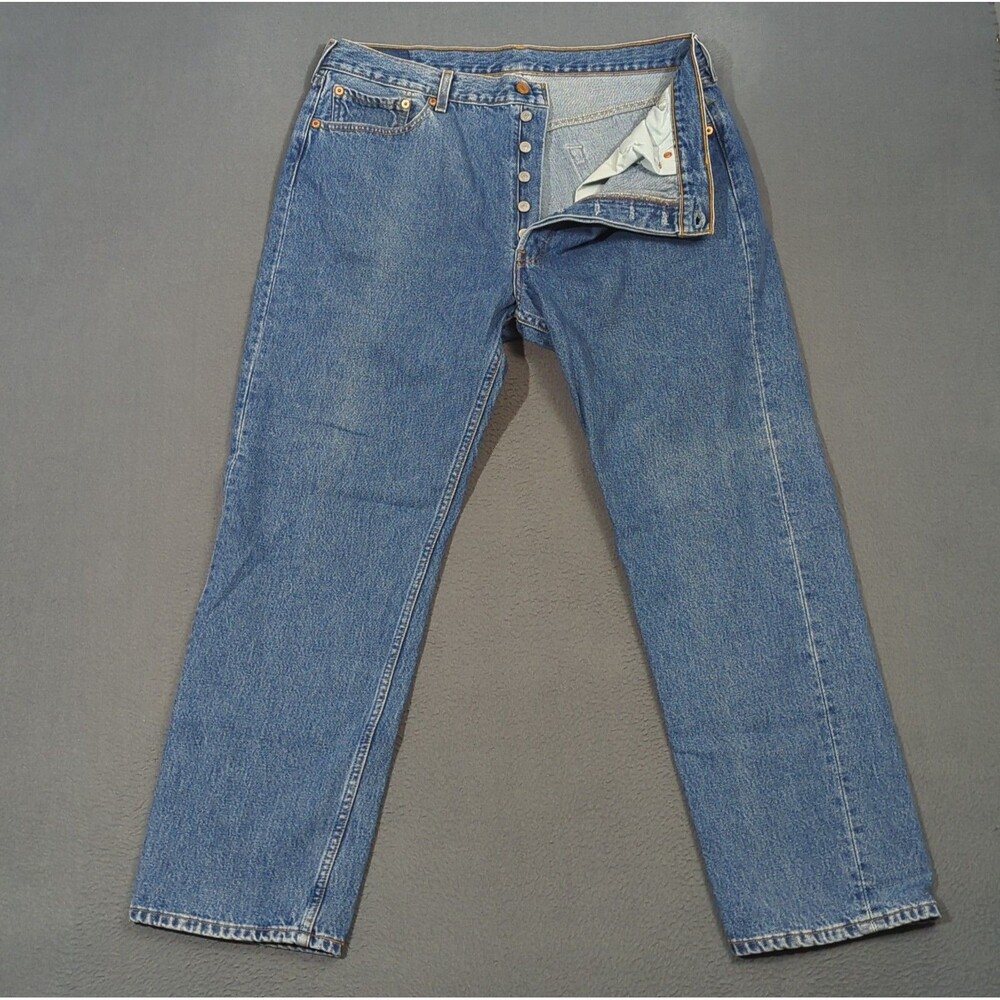 Levi's VTG Jeans 38x30 Fits 36x29 Blue 501 Straight Millennium December 1999 Y2K